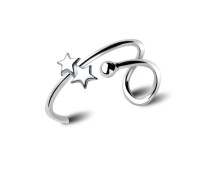 Dual Star Circular Ear Cuff EC-102
